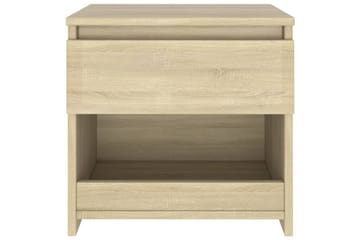 Nattbord 2 stk sonoma eik 40x30x39 cm sponplate - Brun - Møbler - Bord - Avlastningsbord - Sengebord & nattbord