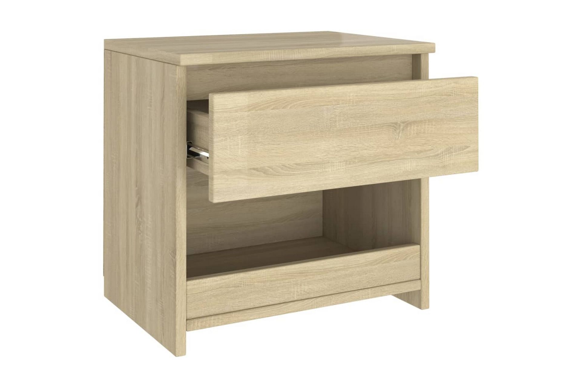 Nattbord 2 stk sonoma eik 40x30x39 cm sponplate - Brun - Møbler - Bord - Avlastningsbord - Sengebord & nattbord