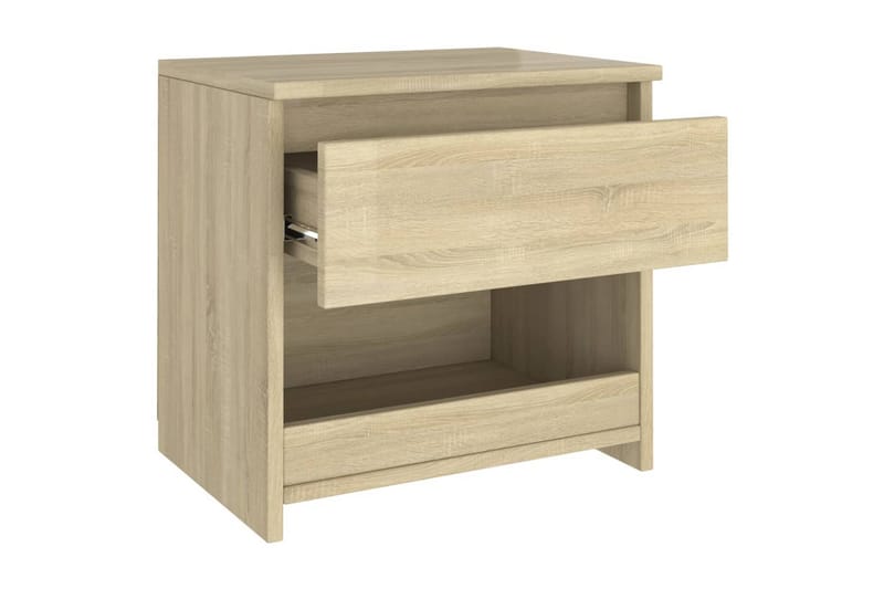 Nattbord 2 stk sonoma eik 40x30x39 cm sponplate - Brun - Møbler - Bord - Avlastningsbord - Sengebord & nattbord