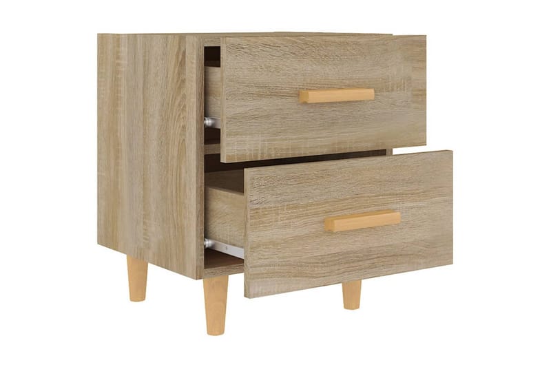 Nattbord 2 stk sonoma eik 40x35x47,5 cm - Brun - Sengebord & nattbord