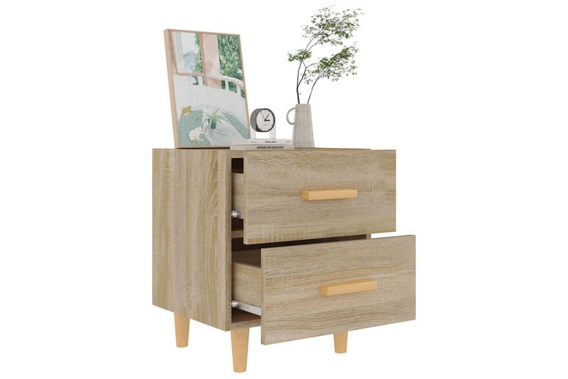 Nattbord 2 stk sonoma eik 40x35x47,5 cm - Brun - Sengebord & nattbord