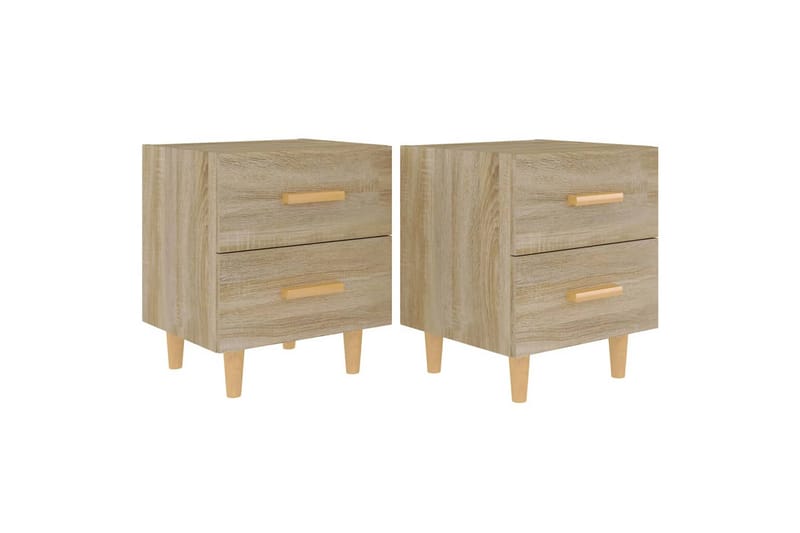 Nattbord 2 stk sonoma eik 40x35x47,5 cm - Brun - Sengebord & nattbord