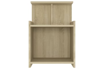 Nattbord 2 stk sonoma eik 40x35x60 cm sponplate - Brun - Møbler - Bord - Avlastningsbord - Sengebord & nattbord