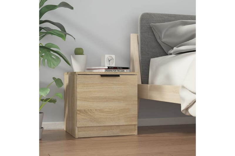 Nattbord 2 stk sonoma eik 40x39x40 cm - Brun - Møbler - Bord - Avlastningsbord - Sengebord & nattbord