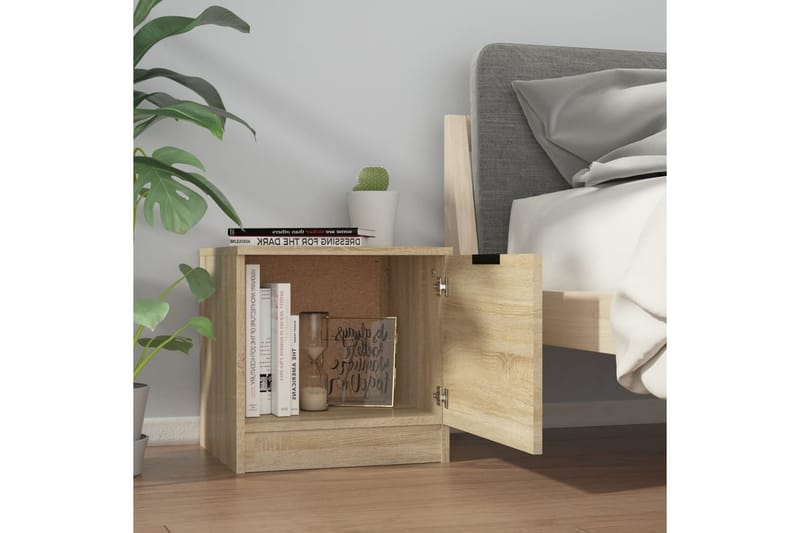 Nattbord 2 stk sonoma eik 40x39x40 cm - Brun - Møbler - Bord - Avlastningsbord - Sengebord & nattbord