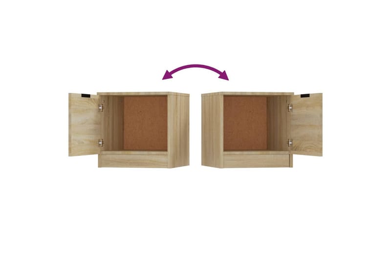 Nattbord 2 stk sonoma eik 40x39x40 cm - Brun - Møbler - Bord - Avlastningsbord - Sengebord & nattbord