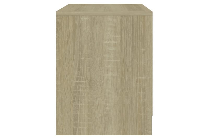 Nattbord 2 stk sonoma eik 45x34,5x44,5 cm sponplate - Brun - Møbler - Bord - Avlastningsbord - Sengebord & nattbord