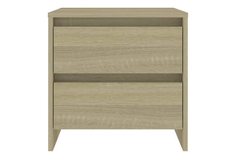 Nattbord 2 stk sonoma eik 45x34,5x44,5 cm sponplate - Brun - Møbler - Bord - Avlastningsbord - Sengebord & nattbord