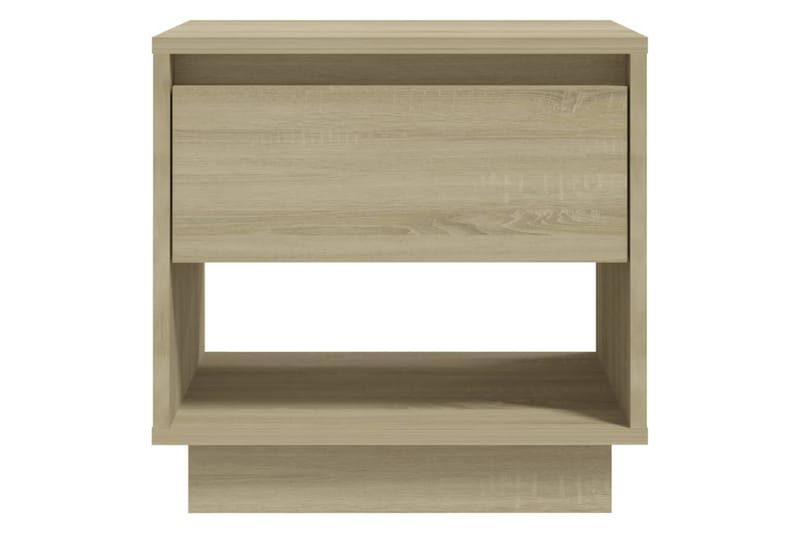 Nattbord 2 stk sonoma eik 45x34x44 cm sponplate - Beige - Møbler - Bord - Avlastningsbord - Sengebord & nattbord