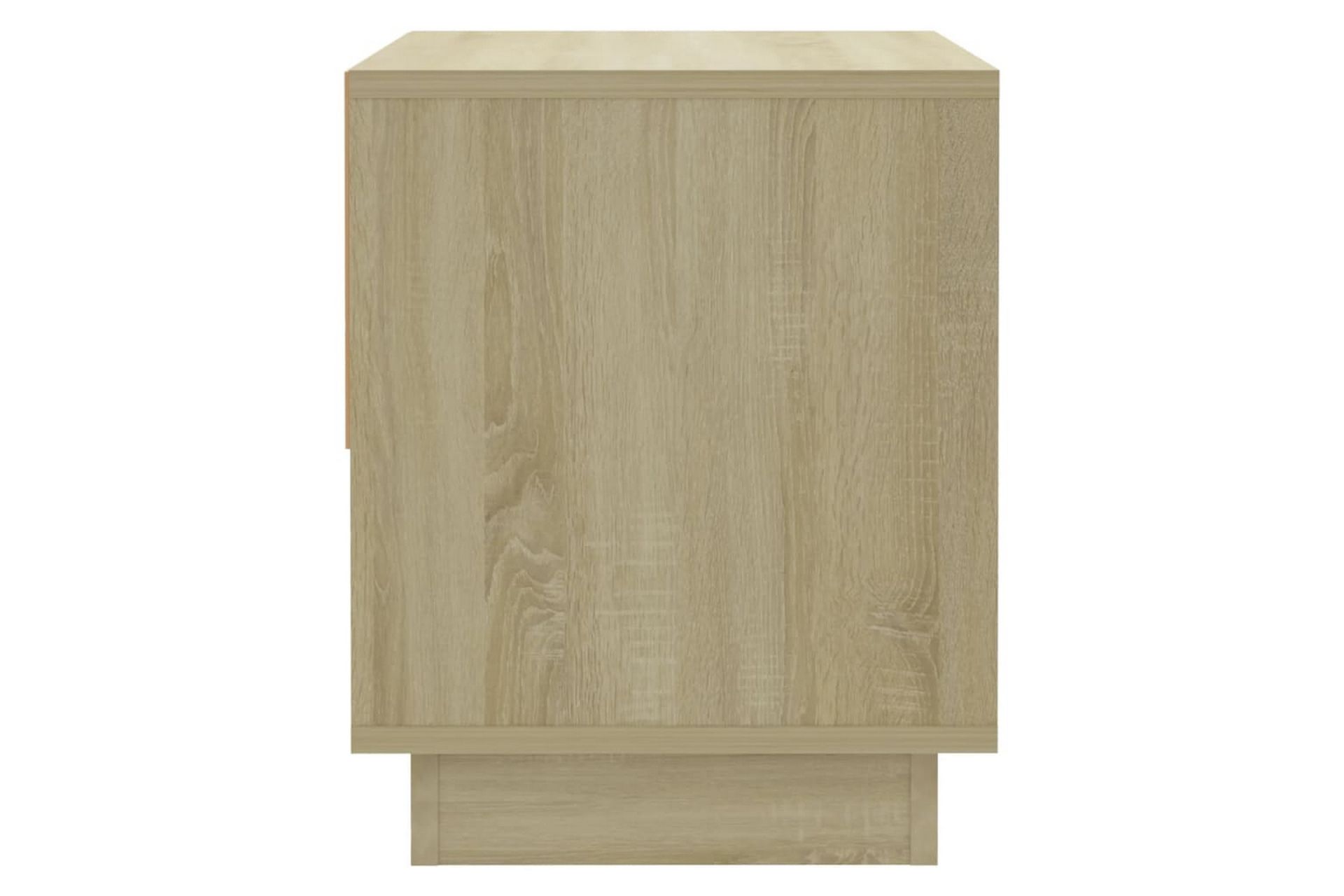 Nattbord 2 stk sonoma eik 45x34x44 cm sponplate - Beige - Møbler - Bord - Avlastningsbord - Sengebord & nattbord