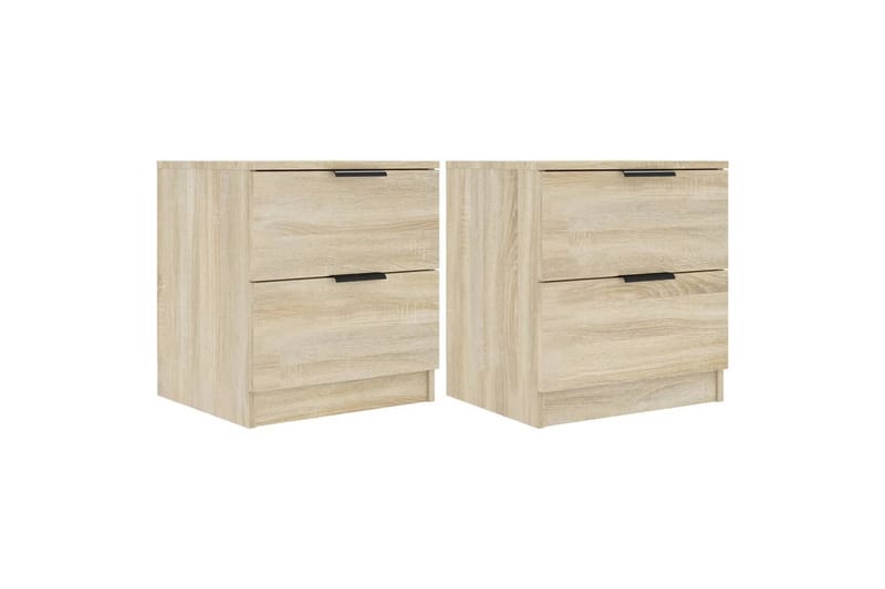 Nattbord 2 stk sonoma eik konstruert tre - Brun - Møbler - Bord - Avlastningsbord - Sengebord & nattbord