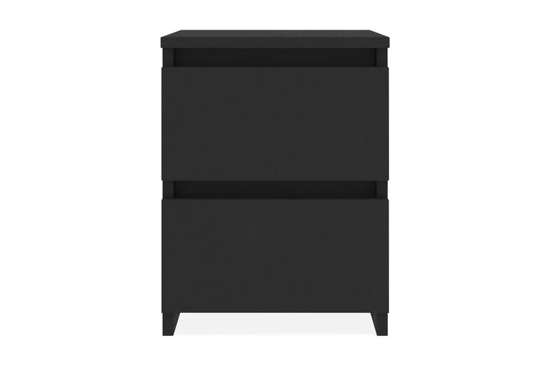 Nattbord 2 stk svart 30x30x40 cm sponplate - Svart - Møbler - Bord - Avlastningsbord - Sengebord & nattbord