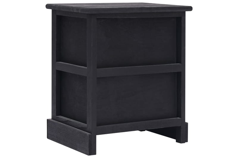 Nattbord 2 stk svart 38x28x45 cm keisertre - Svart - Møbler - Bord - Avlastningsbord - Sengebord & nattbord