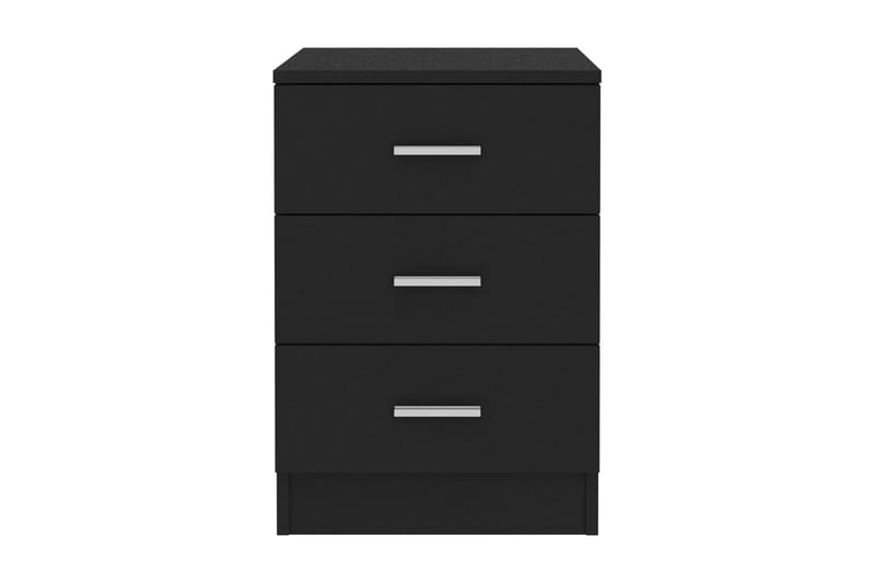 Nattbord 2 stk svart 38x35x56 cm sponplate - Svart - Møbler - Bord - Avlastningsbord - Sengebord & nattbord