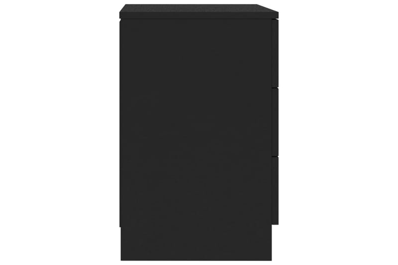 Nattbord 2 stk svart 38x35x56 cm sponplate - Svart - Sengebord & nattbord