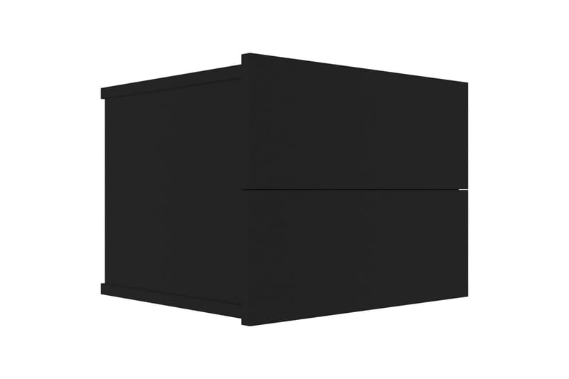Nattbord 2 stk svart 40x30x30 cm sponplate - Svart - Møbler - Bord - Avlastningsbord - Sengebord & nattbord