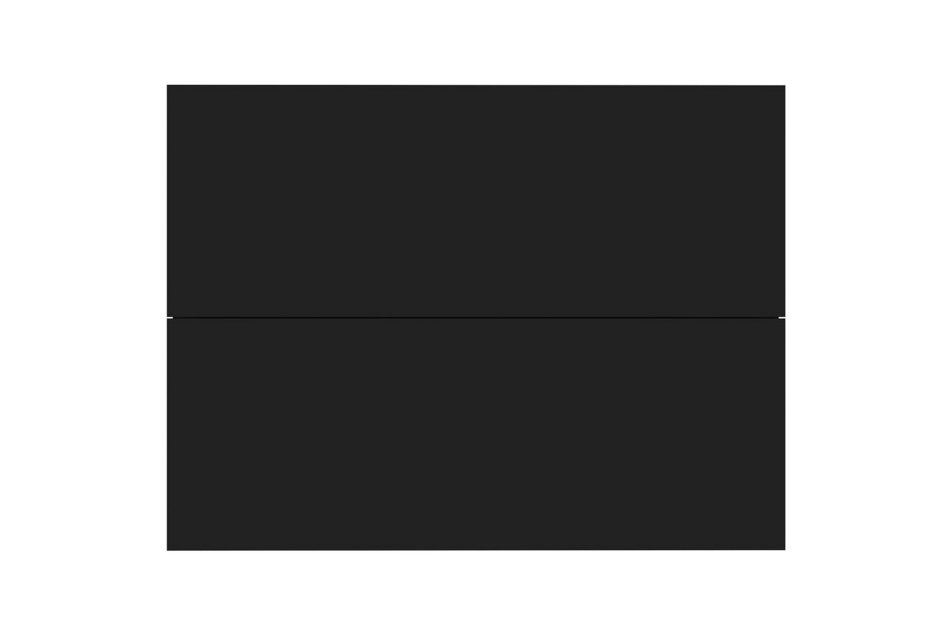 Nattbord 2 stk svart 40x30x30 cm sponplate - Svart - Møbler - Bord - Avlastningsbord - Sengebord & nattbord