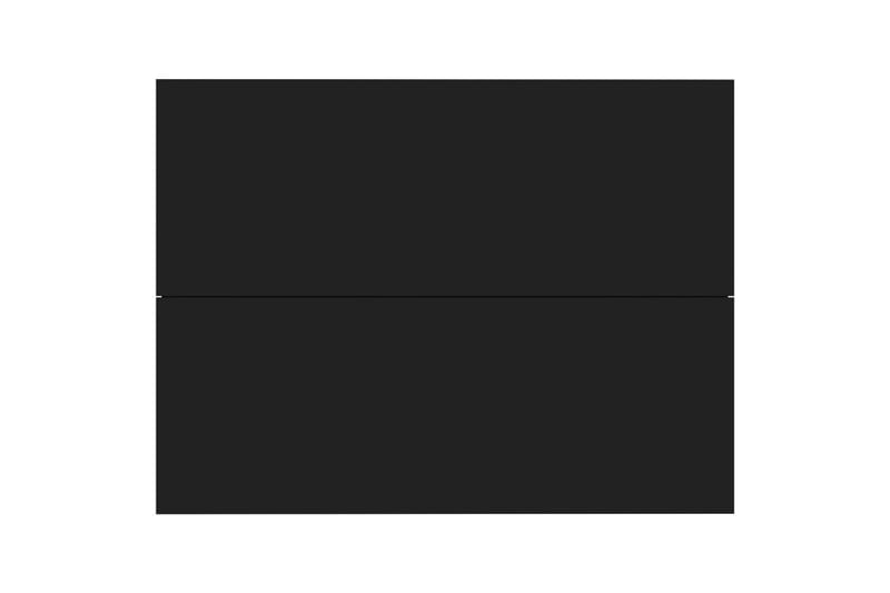 Nattbord 2 stk svart 40x30x30 cm sponplate - Svart - Møbler - Bord - Avlastningsbord - Sengebord & nattbord