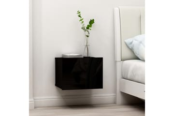 Nattbord 2 stk svart 40x30x30 cm sponplate - Svart - Møbler - Bord - Avlastningsbord - Sengebord & nattbord