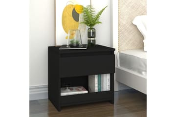 Nattbord 2 stk svart 40x30x39 cm sponplate - Svart - Møbler - Bord - Avlastningsbord - Sengebord & nattbord