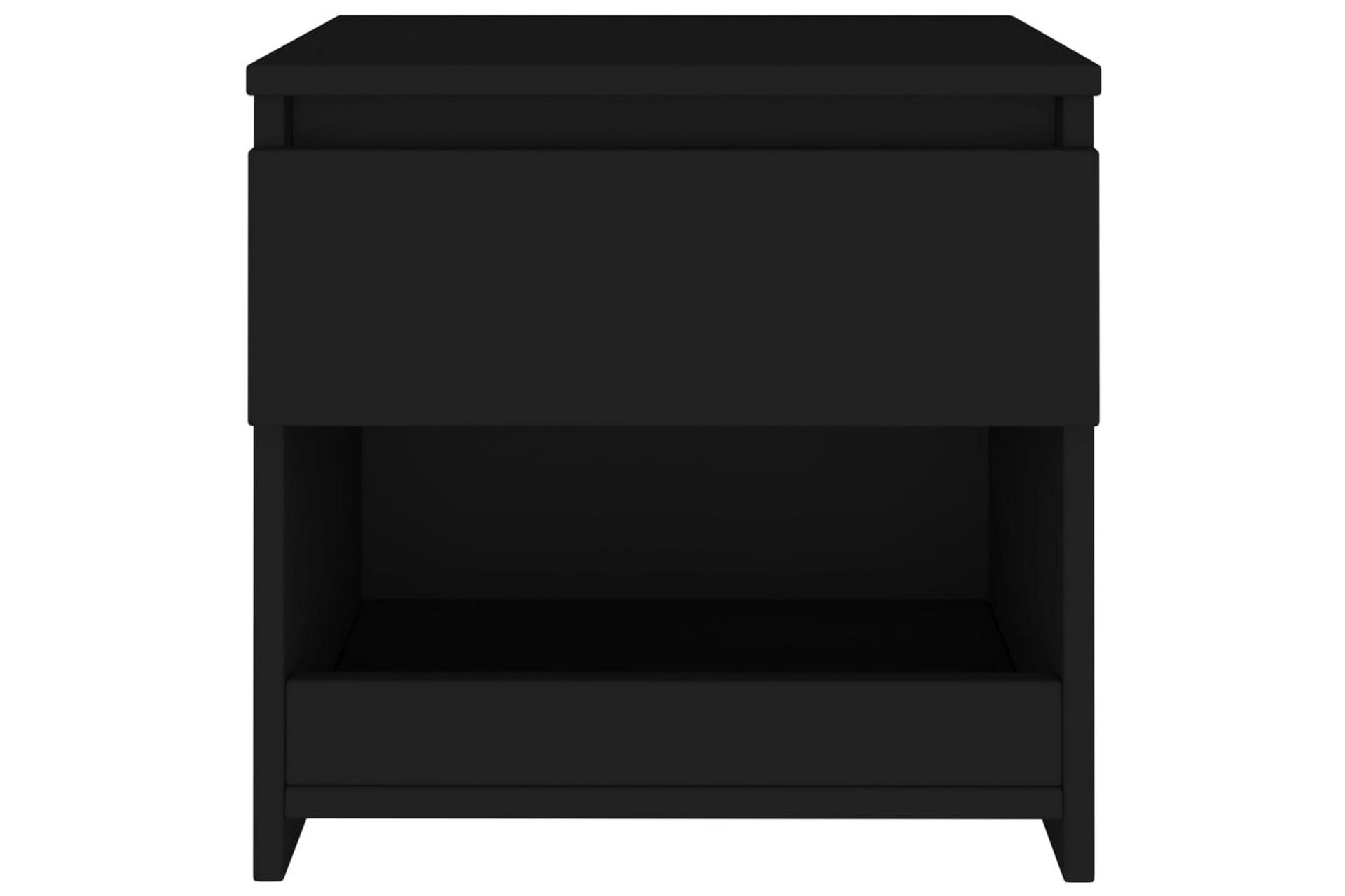 Nattbord 2 stk svart 40x30x39 cm sponplate - Svart - Møbler - Bord - Avlastningsbord - Sengebord & nattbord