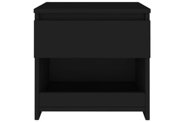 Nattbord 2 stk svart 40x30x39 cm sponplate - Svart - Møbler - Bord - Avlastningsbord - Sengebord & nattbord