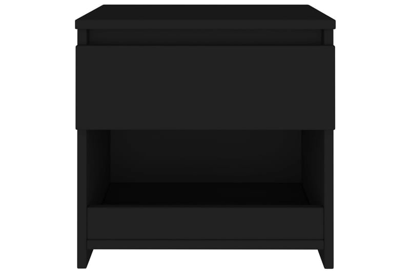 Nattbord 2 stk svart 40x30x39 cm sponplate - Svart - Sengebord & nattbord