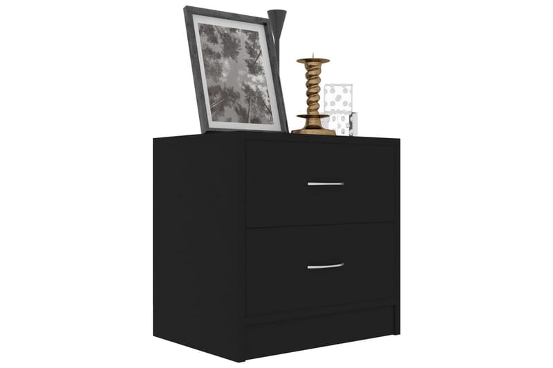 Nattbord 2 stk svart 40x30x40 cm sponplate - Svart - Møbler - Bord - Avlastningsbord - Sengebord & nattbord