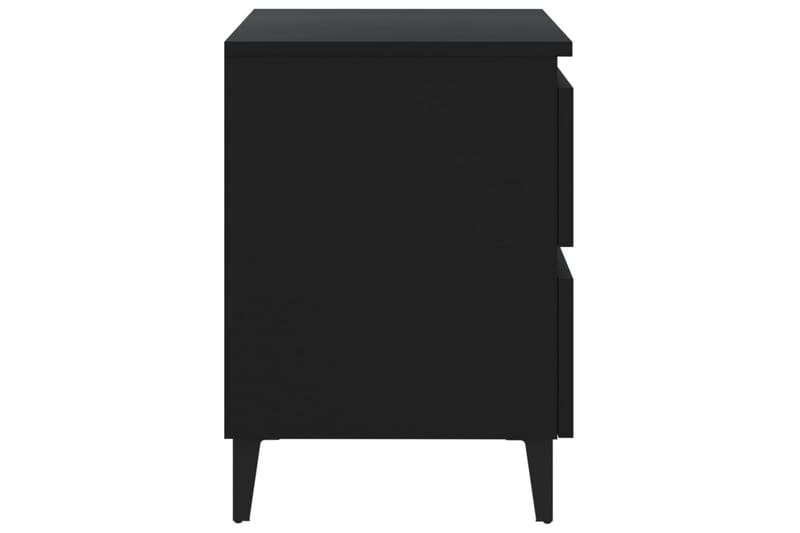 Nattbord 2 stk svart 40x35x50 cm sponplate - Svart - Sengebord & nattbord