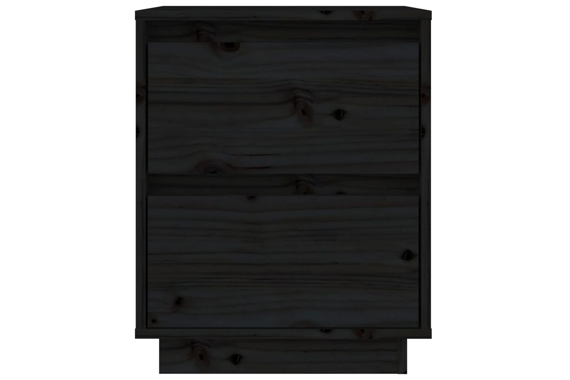 Nattbord 2 stk svart 40x35x50 heltre furu - Svart - Møbler - Bord - Avlastningsbord - Sengebord & nattbord