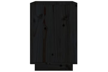 Nattbord 2 stk svart 40x35x50 heltre furu - Svart - Møbler - Bord - Avlastningsbord - Sengebord & nattbord