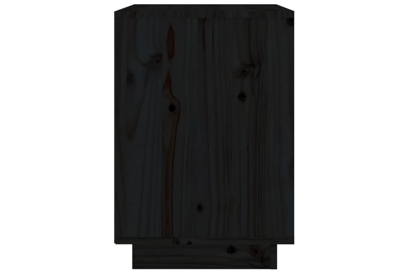 Nattbord 2 stk svart 40x35x50 heltre furu - Svart - Møbler - Bord - Avlastningsbord - Sengebord & nattbord