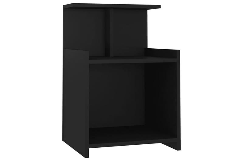 Nattbord 2 stk svart 40x35x60 cm sponplate - Svart - Sengebord & nattbord