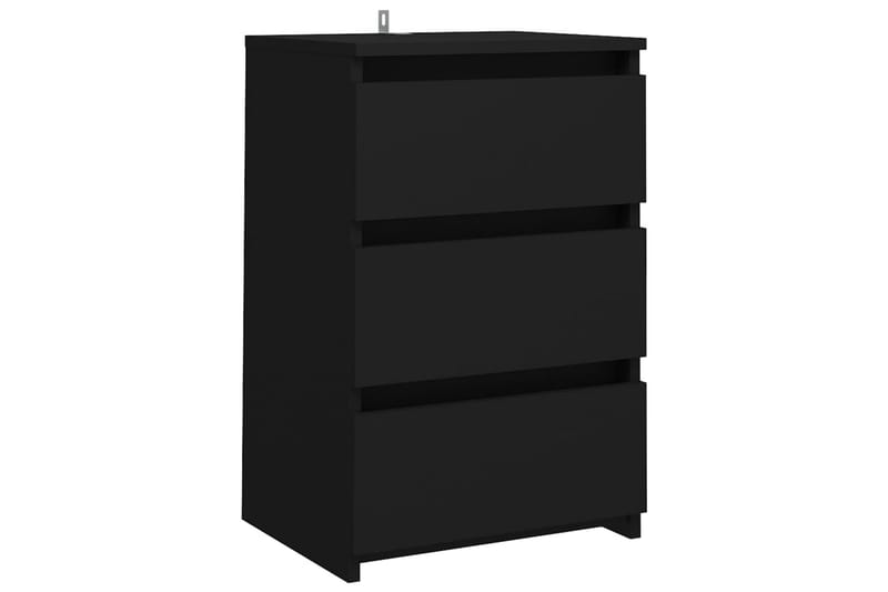 Nattbord 2 stk svart 40x35x62,5 cm sponplate - Svart - Møbler - Bord - Avlastningsbord - Sengebord & nattbord