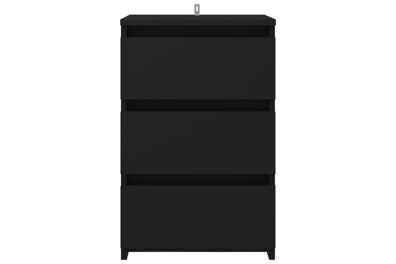 Nattbord 2 stk svart 40x35x62,5 cm sponplate - Svart - Møbler - Bord - Avlastningsbord - Sengebord & nattbord