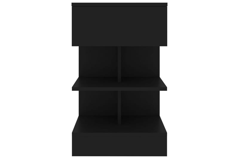 Nattbord 2 stk svart 40x35x65 cm - Svart - Sengebord & nattbord