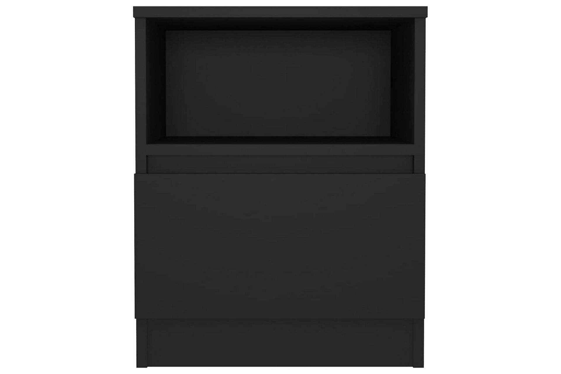 Nattbord 2 stk svart 40x40x50 cm sponplate - Svart - Møbler - Bord - Avlastningsbord - Sengebord & nattbord