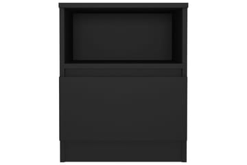 Nattbord 2 stk svart 40x40x50 cm sponplate - Svart - Møbler - Bord - Avlastningsbord - Sengebord & nattbord
