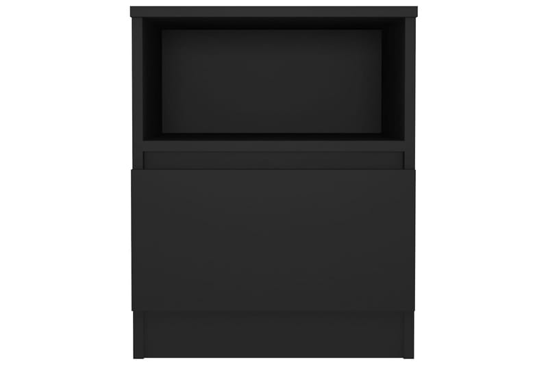 Nattbord 2 stk svart 40x40x50 cm sponplate - Svart - Møbler - Bord - Avlastningsbord - Sengebord & nattbord