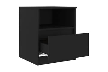 Nattbord 2 stk svart 40x40x50 cm sponplate - Svart - Møbler - Bord - Avlastningsbord - Sengebord & nattbord
