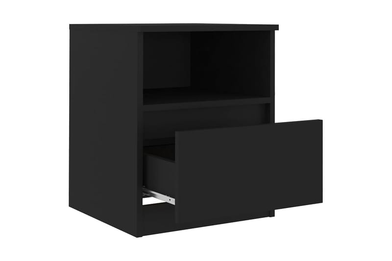 Nattbord 2 stk svart 40x40x50 cm sponplate - Svart - Møbler - Bord - Avlastningsbord - Sengebord & nattbord