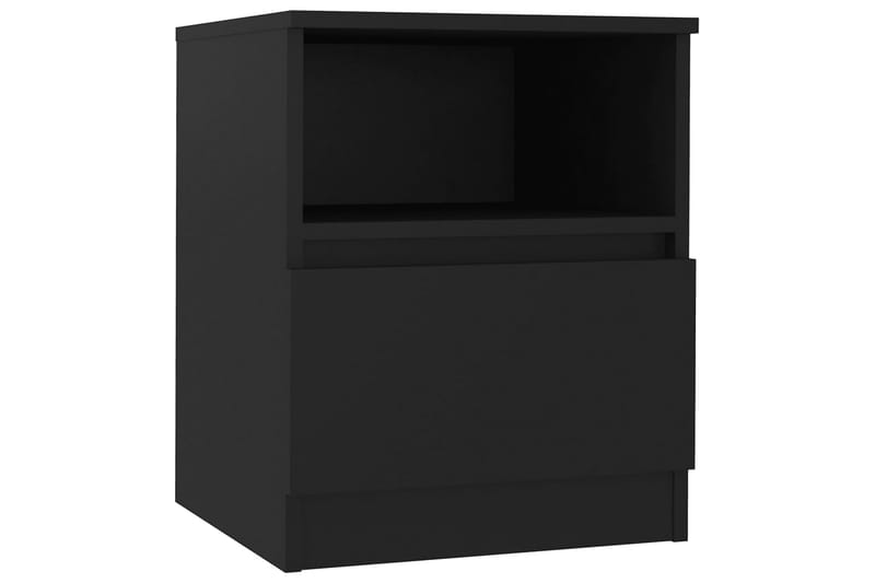 Nattbord 2 stk svart 40x40x50 cm sponplate - Svart - Møbler - Bord - Avlastningsbord - Sengebord & nattbord