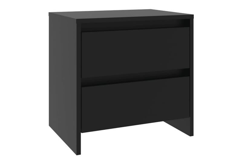 Nattbord 2 stk svart 45x34,5x44,5 cm sponplate - Svart - Møbler - Bord - Avlastningsbord - Sengebord & nattbord