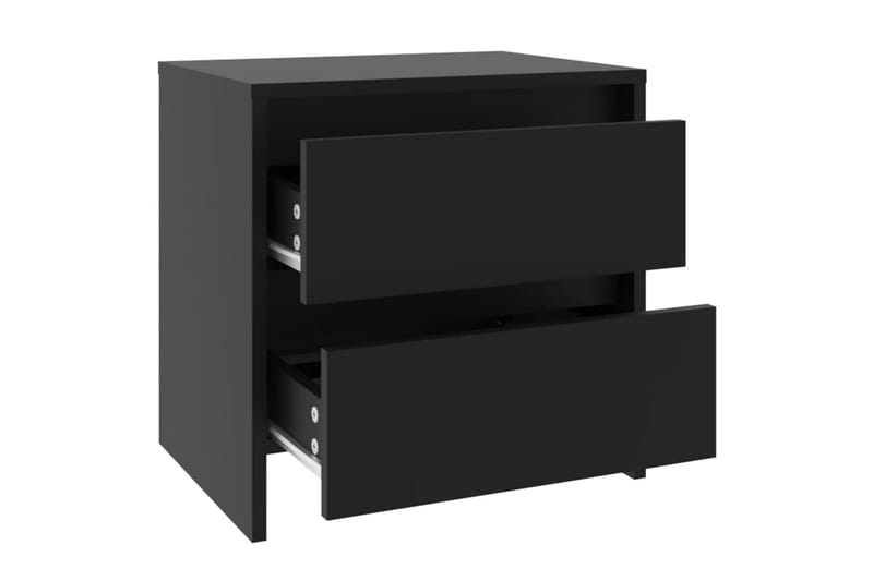 Nattbord 2 stk svart 45x34,5x44,5 cm sponplate - Svart - Møbler - Bord - Avlastningsbord - Sengebord & nattbord