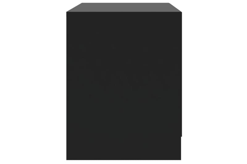 Nattbord 2 stk svart 45x34,5x44,5 cm sponplate - Svart - Møbler - Bord - Avlastningsbord - Sengebord & nattbord