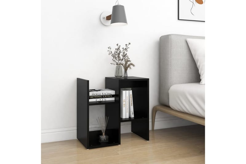 Nattbord 2 stk svart 50x30x51,5 cm sponplate - Svart - Møbler - Bord - Avlastningsbord - Sengebord & nattbord
