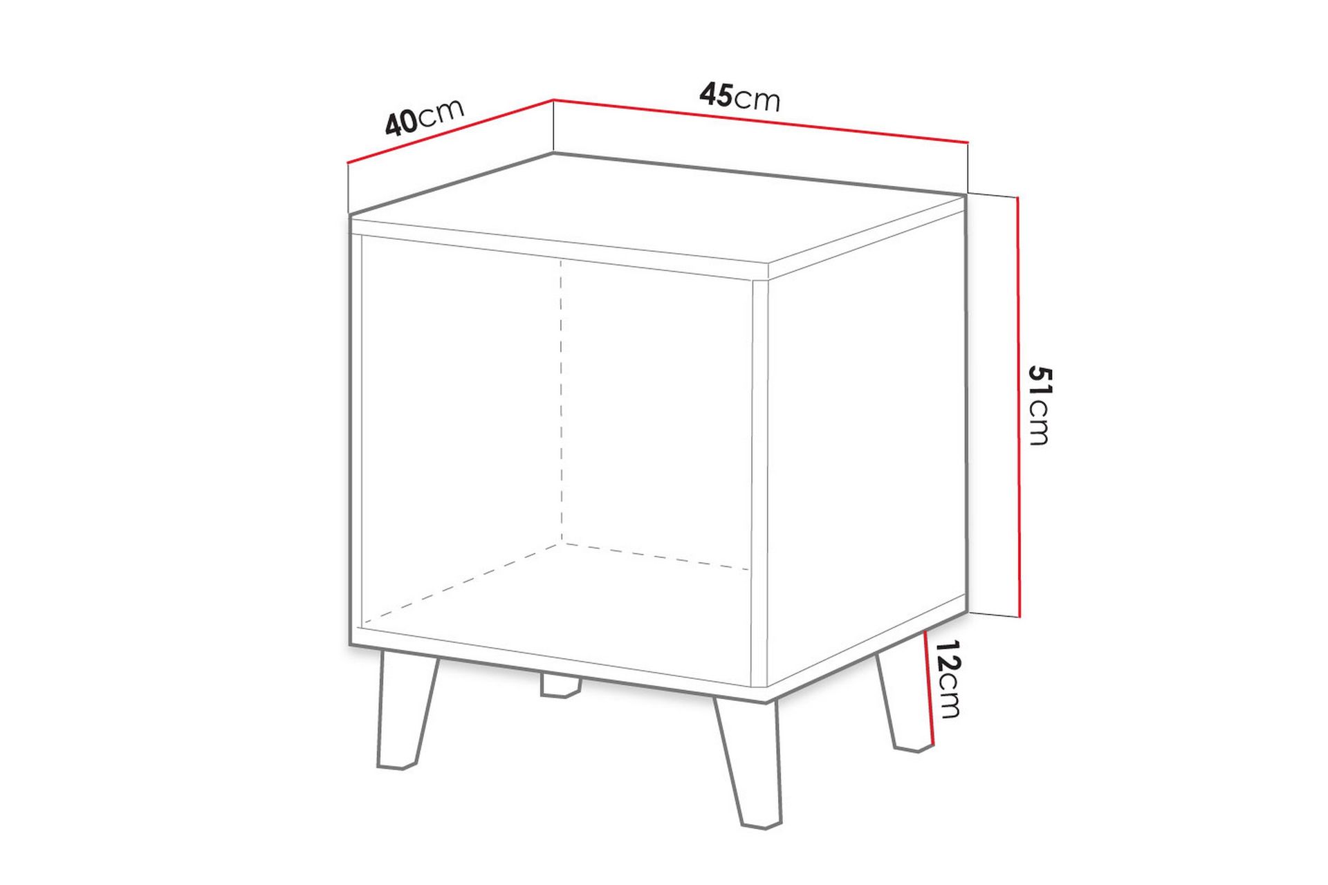 Nattbord 2-pk - Svart|Eik - Møbler - Bord - Avlastningsbord - Sengebord & nattbord