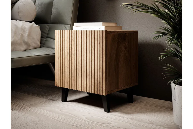 Nattbord 2-pk - Svart|Eik - Møbler - Bord - Avlastningsbord - Sengebord & nattbord
