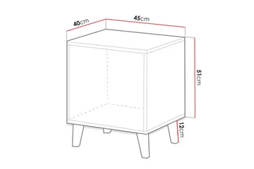 Nattbord 2-pk - Svart|Eik - Møbler - Bord - Avlastningsbord - Sengebord & nattbord