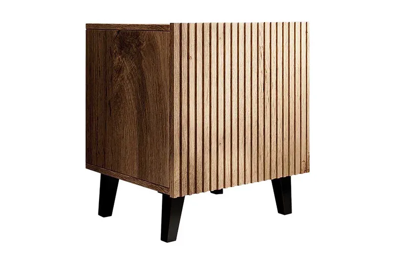 Nattbord 2-pk, Svart|Eik